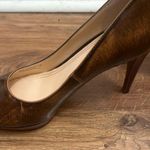Cole Haan  Nike Air Leather Pumps – Brown Round Toe Heels – Size 7 Photo 4