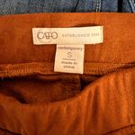 Cato  NWOT Camel Faux Suede High-Rise Pull-On Flare Pants with Back Pockets Photo 3