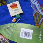 Farm Rio NWT  Macaw Flight Maxi in Blue Plunging V-neck Long Sleeve Dress L $220 Photo 6