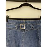 Christopher & Banks Classic Blue Denim Maxi Skirt with Belt Loops and Button Closure size 10 Photo 6