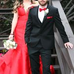 Abby Paris Red Corset Formal Mermaid Prom Dress Photo 0