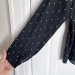 Maje  • Laone embroidered blouse top v-neck black crepe star print Photo 7