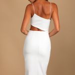 Revolve White Cutout Midi Dress Photo 3