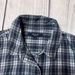 Madewell Flannel Slim Ex-Boyfriend Shirt Green Coltrane Plaid E6002 Size Small Photo 1