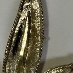 Vintage Gold Tone Brooch Leaf Pin 3 Inch 1950s Costume Jewelry Photo 7