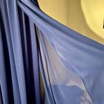 Say Yes to The Prom Dress Womens Size 3 Blue Beaded Halter Neck Sheer Satin Zip Photo 10