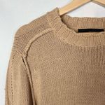 360 Cashmere Sweaters Camel Brown Crew Neck Pullover Sweater M Photo 2