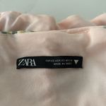 ZARA  Pink Floral Silky Rouched Halter Crop Top Photo 7