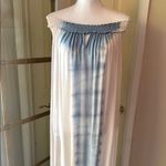 🎉SALE🎉Blue and White Strapless Resort Maxi Gown Blue Photo 1