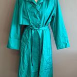 Vintage Teal Windbreaker Rain Jacket Green Size 8 Photo 0