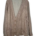 Flax  100% Linen Brown V Neck Blazer 4 Button Size 1G (16-18) Photo 0