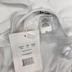 ANDIE The Paloma Ribbed One Pcs Swimsuit Sz M Lace Up White Feminine Retro NWT Photo 8