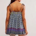 Free People Free People Intimately Free Rule The World Romper Blue Combo Size Medium NWT Photo 2