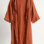 notPERFECTLINEN Terracotta Linen Duster Orange Size undefined Photo 0