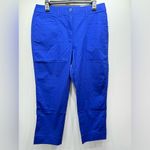 Chico's Chico’s Secret Stretch Waist Casual Straight Leg Crop Pants in Royal Blue Grotto Photo 4