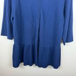 Lane Bryant  Womens Peplum Knit Zip Front Cardigan Sweater Navy‎ Blue Sz 22/24 Photo 4