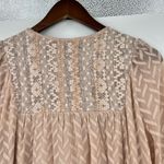 Anthropologie  One September Anwen Peasant Dress Blush Pink 3/4 Sleeve size small Photo 3
