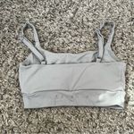 Balance Athletica  vitality light grey square neck sport bra size small Photo 1