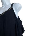 Torrid Women Mini Shift Dress L Black Cold Shoulder Sequin Gauzy Fairygoth Boho Photo 5