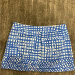Lilly Pulitzer  Blue and White Patterned Mini Skirt Photo 2