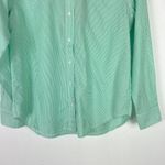 Everlane NWT  The Silky Cotton Relaxed Shirt Striped Green Size 00 NEW Photo 3