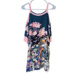 Maeve  Anthropologie floral bird geometic art tunic cold shoulder top 756 Photo 2