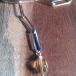 Champagne Glass Lariat Stainless Steel Necklace Photo 2