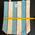 Madewell  Striped Canvas 100% Cotton Summer Blue Reusable Tote Bag Insider Photo 3