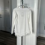 Lilly Pulitzer NWT! Sz S Ferreira Sweater White W Tassels & Cowl Neckline Photo 3