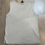 Eileen Fisher Beige Silk Blend Knit Top Sleeveless Round Neck M Photo 4
