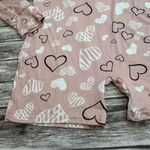 shosho Women's Loungewear Romper Pink White Black Hearts L LG Large Booty Shorts Photo 5