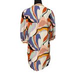 CROSBY by Mollie Burch Abstract Print Puff Sleeve Mini Dress S Mod Art to Wear Photo 1