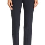 Vince  Tapered Stove Pipe Pintuck Trouser Pant Navy Blue 6‎ Photo 0