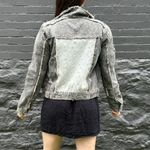 POL  100% Cotton Camo Leopard Print Denim Jacket Size Medium Photo 2