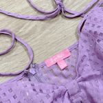 Dolls Kill Sugar Thrillz MADE U BLUSH Gingham Dress Sz Large In Lilac L Photo 1