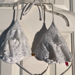 Victoria's Secret White Eyelet Triangle Bikini Top Photo 0