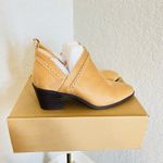 Journee Collection Sophie Braided Strap Bootie, Block Heel, Tan, Size 8.5 NWT Photo 10