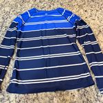 Athleta  Blue and White Striped Swim Top Photo 3