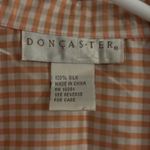 Doncaster  Y2K Gingham Plaid Tie Front‎ 100% Silk Blouse Photo 2