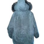 VINTAGE TEAL BROMLEY SPORT WOMENS PARKA FOX FUR HOOD TRIM COAT JACKET XL Photo 7