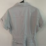 ZARA Shimmery Metallic Gray Denim Jumpsuit Romper Size Medium Photo 10