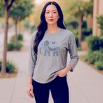 Rachel Zoe Elephant Rhinestone Cashmere Blend Sweater Gray Size Large Photo 10