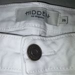 Hidden Jeans Hidden White Taylor Frayed Hem Stretch Denim Skinny Jeans size 26 Photo 6