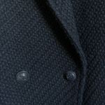 Vince Dark Blue Wool Blend Tweed Double Breast Jacket Size 8 Photo 2