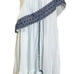 Muche & Muchette Embroidered Ruffle One Shoulder Mini Dress White One Size Beach Photo 1