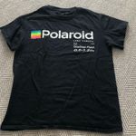 Polaroid  Black Short Sleeve Tee with Rainbow Logo Photo 0