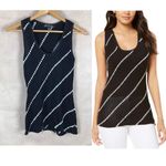 INC Black/White Crochet Knit Sleeveless Top NWOT Small Black Photo 1