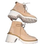 Sorel NEW  Women’s Tan Suede Hi Line Heel Lace Chelsea Boots size 9 Photo 5