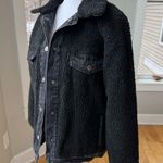 Forever 21  Black Denim Sherpa Reversible Chore Jean Jacket Size Medium Photo 4