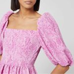 Stine Goya Irene Blouse Snakeskin Pink Puff Slevee Photo 1